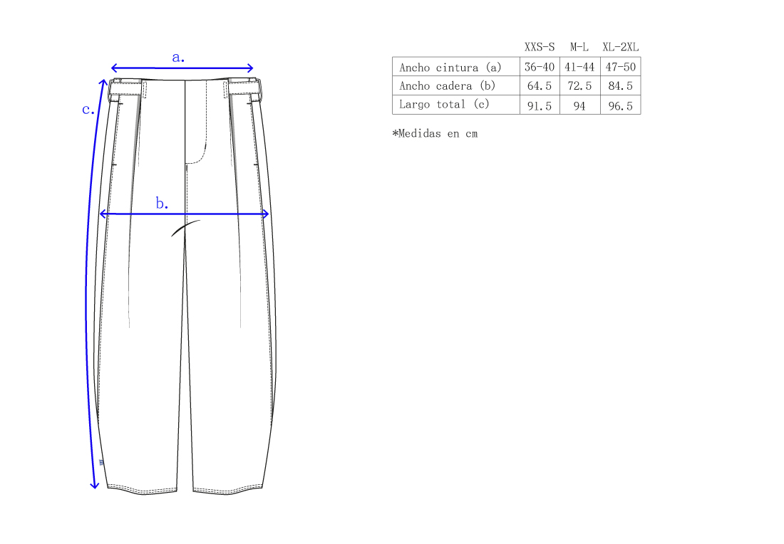 bastidaforwork measurments noto pant uniform workwear 1