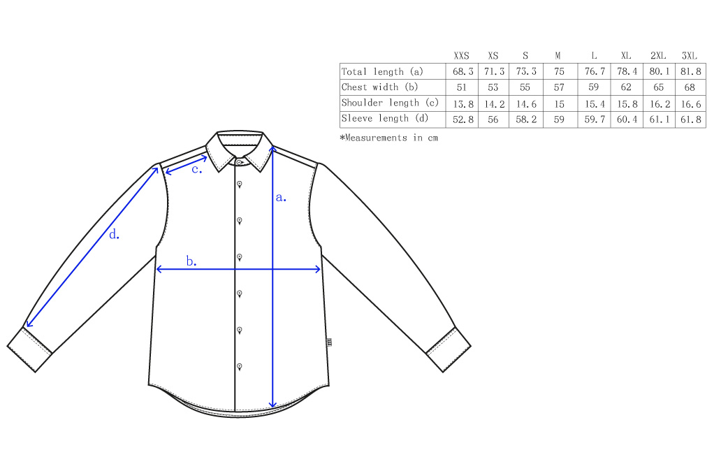 Asahi shirt Chocolate brown 6 bastidaforwork measurments asahi shirt uniform workwear 1