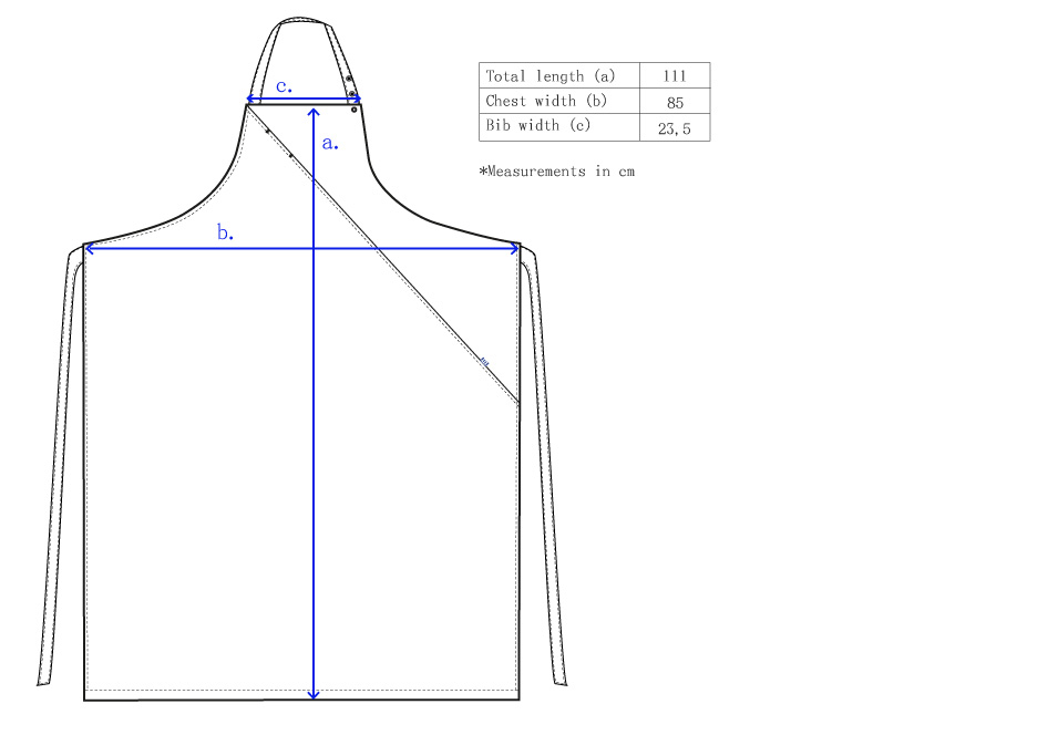 bastidaforwork measurments tone apron uniform workwear 1 1